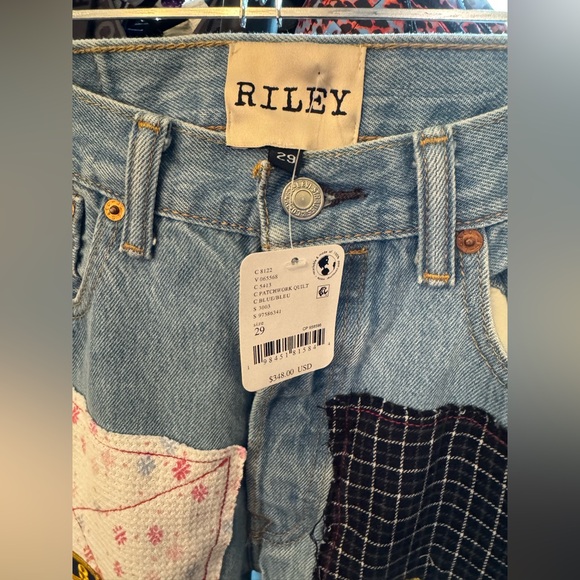 Free People Colorful Patchwork Straight Leg Jeans - Picture 16 of 16